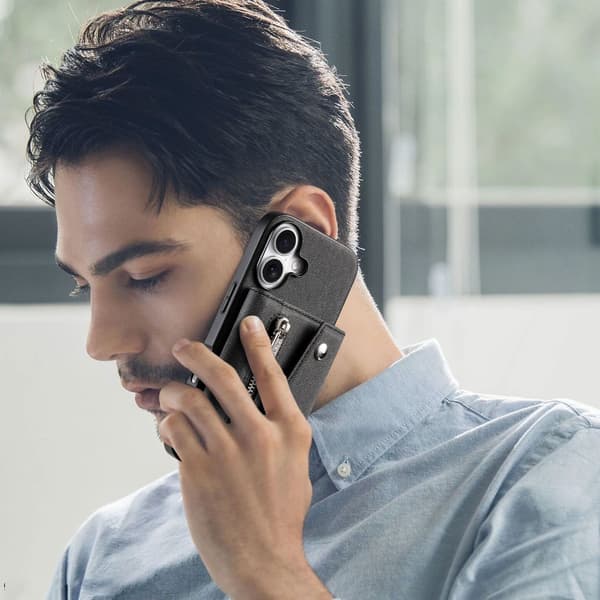 Grått Magnetiskt PU Läder Plånboksfodral Kompatibelt med iPhone 17 Pro Max