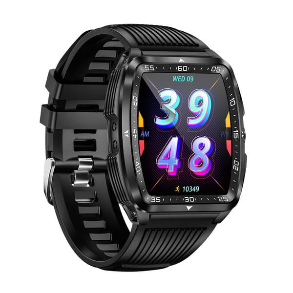 Smartwatch med puls-, blodtryks- og iltmåler Black Black