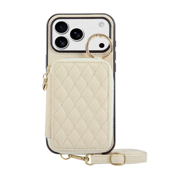 Chic Lychee Textur PU Läder Plånboksfodral kompatibelt med iPhone 17 Pro Max - Korthållare & Ställ