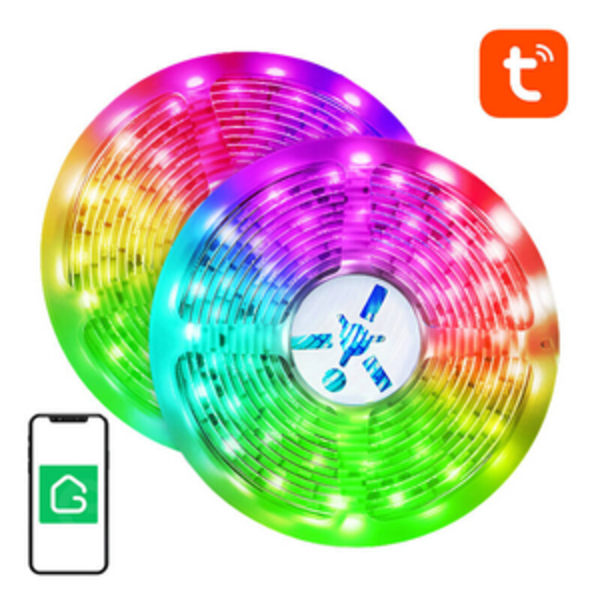 Smart WiFi RGB LED-ljuslist NiteBird SL3 (2x5m), Tuya