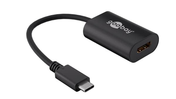 USB-C™ till HDMI™ -adapter, 0,2 m, svart