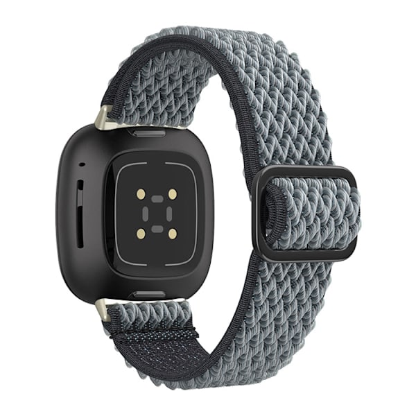 Nylon kellon ranneke Fitbit Versa 3/4:lle Harmaa