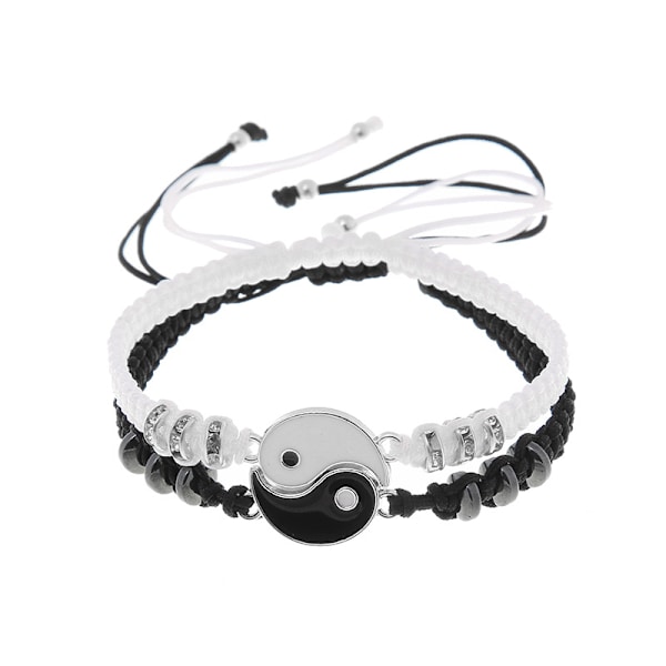 Yin Yang hänge halsband armband set Silver