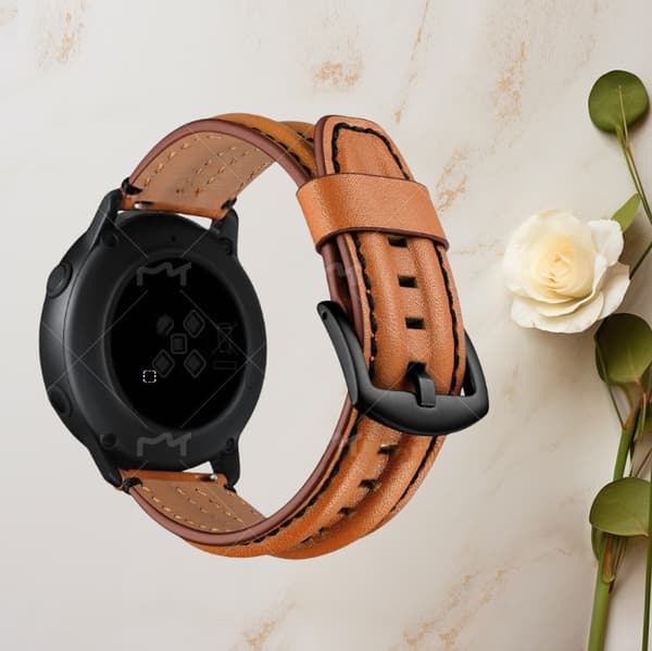 Premium læderrem til Samsung Galaxy Watch4 Classic Brown Brown