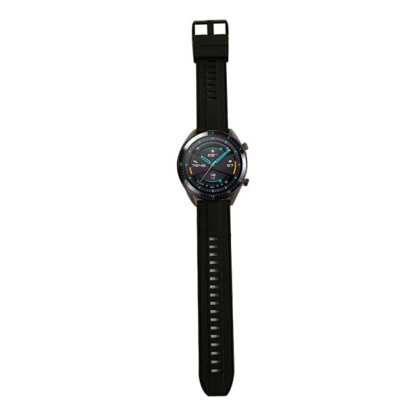 Silikone urrem til Huawei Watch GT2E/GT2 46 mm/GT 46 mm Sort