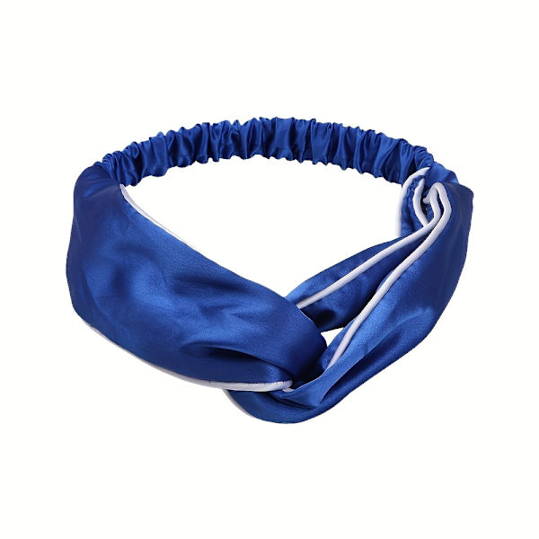 100 % Mulberry Silk leveäriminen hiuspanta Sininen