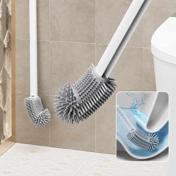 Buet silikone toiletbørste Grey Grey