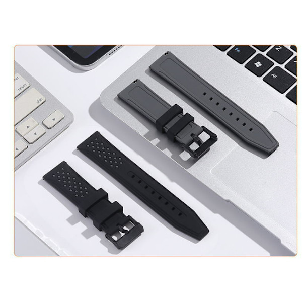 Silikonarmband för Huawei/Samsung/Garmin Grå 22 mm