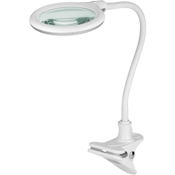 LED-förstoringslampa med klämma, 6 W, vit