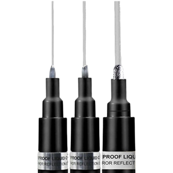 Metalliska markörpennor, 3-pack Silver