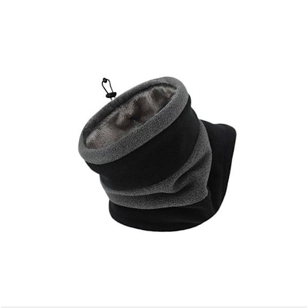 Lämmin ja tuulenpitävä fleece-kauluri - Täydellinen pyöräilyyn ja juoksuun Musta