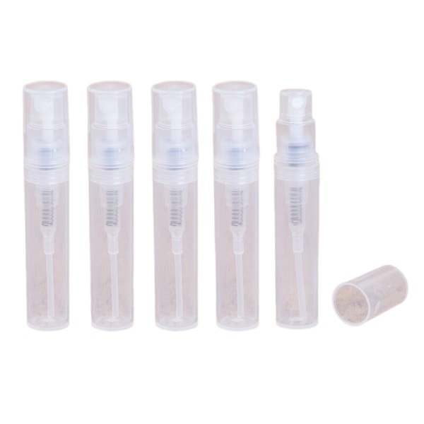 Mini påfyllbar parfym sprayflaska glasflaska 5 ml 5-pack Transparent