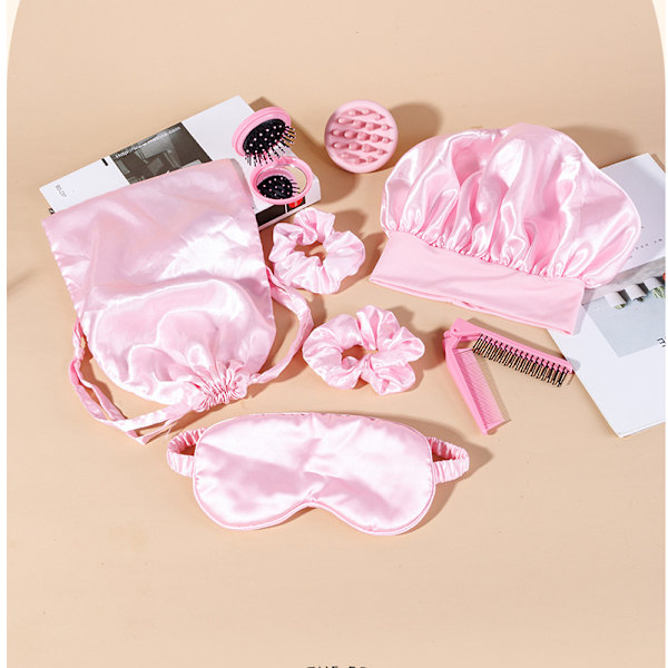 Hårvårdsset Rosa, Portabelt & Komplett 8-pack
