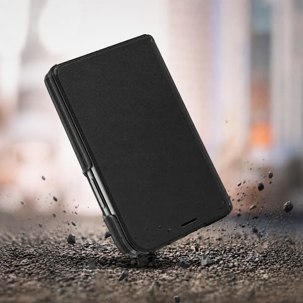 Vikbart mobilskal kompatibelt med iPhone Duo – PU-läder, kortfack och kameralinsskydd Black Black