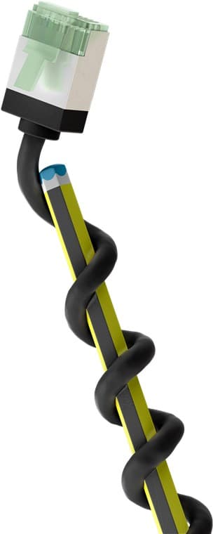 Ultraflexibel patchkabel CAT 8.1, slim, U/FTP, svart