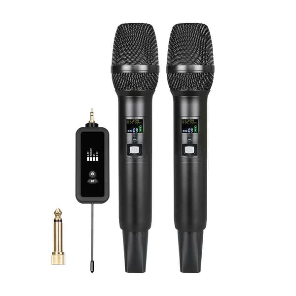 Dobbelt trådløst mikrofonsystem: Karaoke & Konference Klar