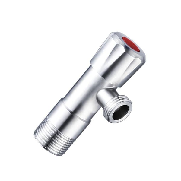 304 Rustfrit Stål Stor Flow Trevejsventil - 6/8" Indløb, 1/2" Udløb Vinkelventil