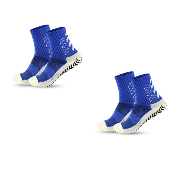 Halkfria löparstrumpor med grepp (2 par) Blue Blue