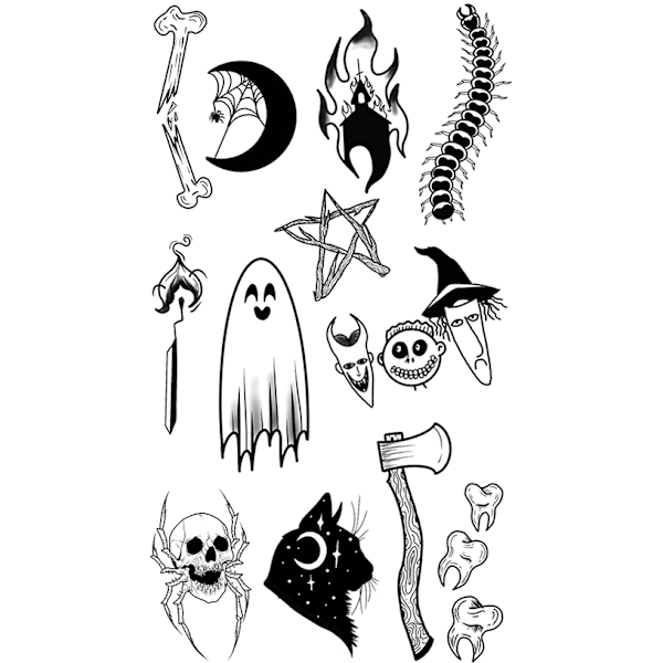 14-delat temporärt tatueringsset