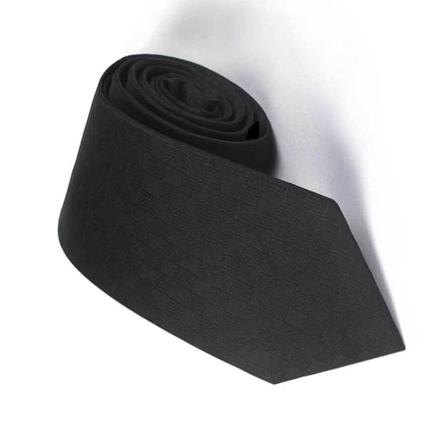 Klassisk slips av polyestersilke Black Black
