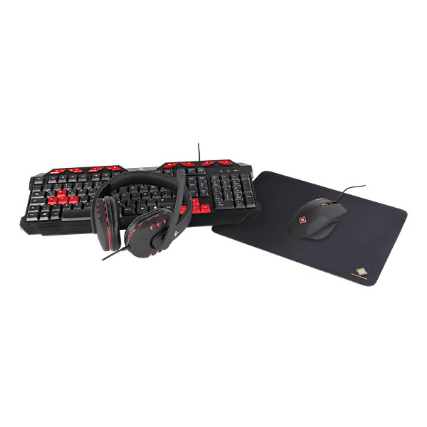 deltaco_gaming 4-in-1 Gaming Gear Kit German Layout, black