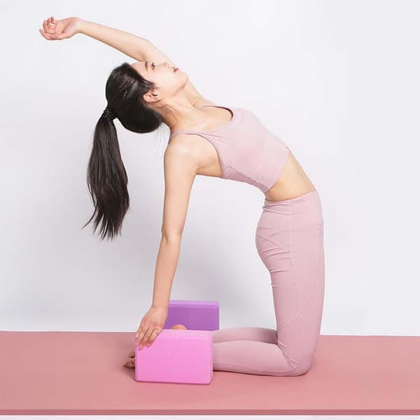 2-Pack TPE Yogablock: Högdensitet, Halkfritt Stöd för Förbättrad Träning Blue Blue