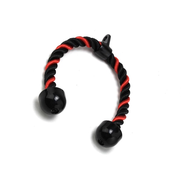 Dobbelt triceps pulldown-reb - høj pulley kabelbeslag til lat pulldown, face pulls og triceps extensions, polyester + aluminiumlegering Black/Red Black/Red