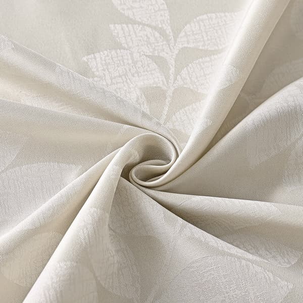 Elegant blad Jacquard mörkläggningsgardin för sovrum A