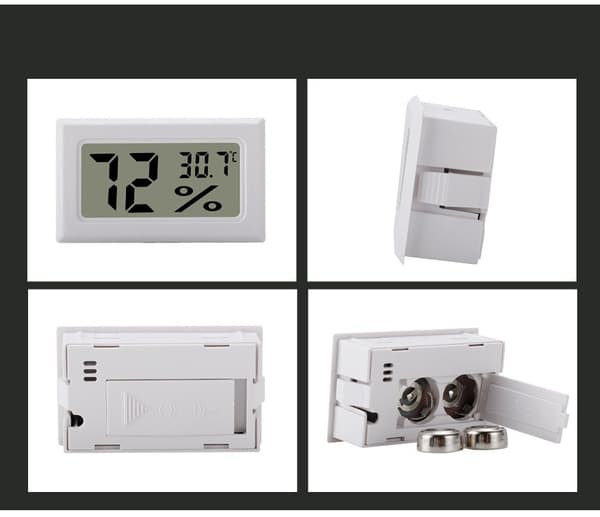 Mini LCD kosteusmittari / lämpömittari valkoinen 1-pack
