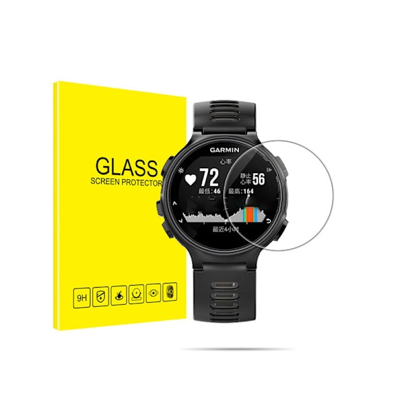 Skärmskydd i härdat glas för Smartwatch (2-pack) Garmin Forerunner 735