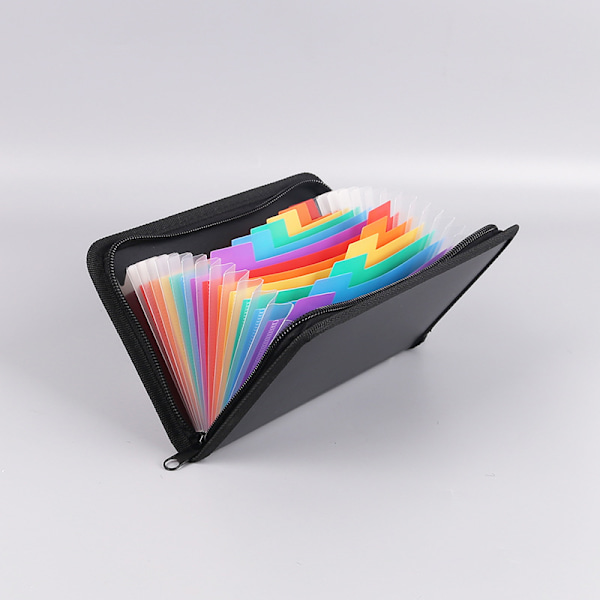 Rainbow Edge Zippered Expanding File Folder - A6-storlek