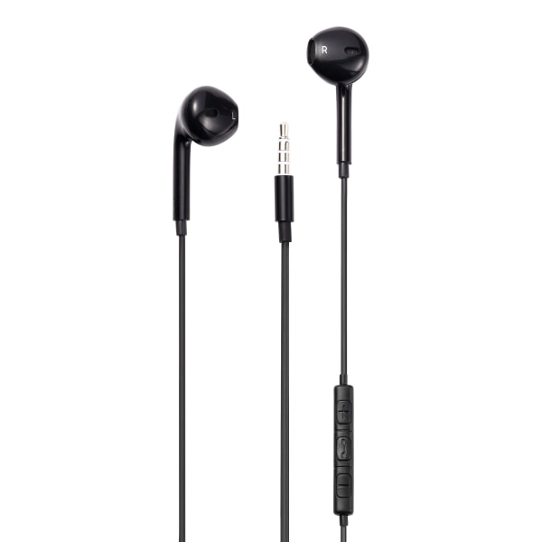 E100 Semi-in-ear headset, answer button, 3.5mm, mic, black