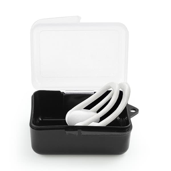 Dobbelt Bar Næseklemme med Etui - 2 Styk Sæt White White
