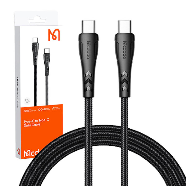 USB-C til USB-C-kabel Mcdodo CA-7641, PD 60W, 1,2m (sort)