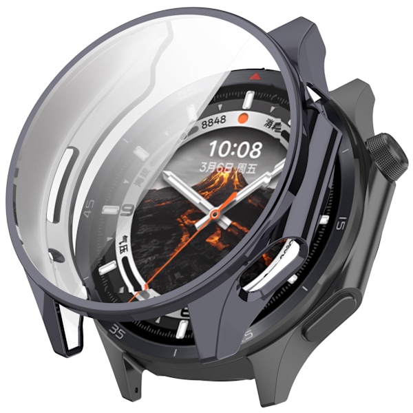 Elektropletbelagt Gunmetal TPU-etui til Oppo Watch X2/OnePlus Watch 3 Mørkegrå
