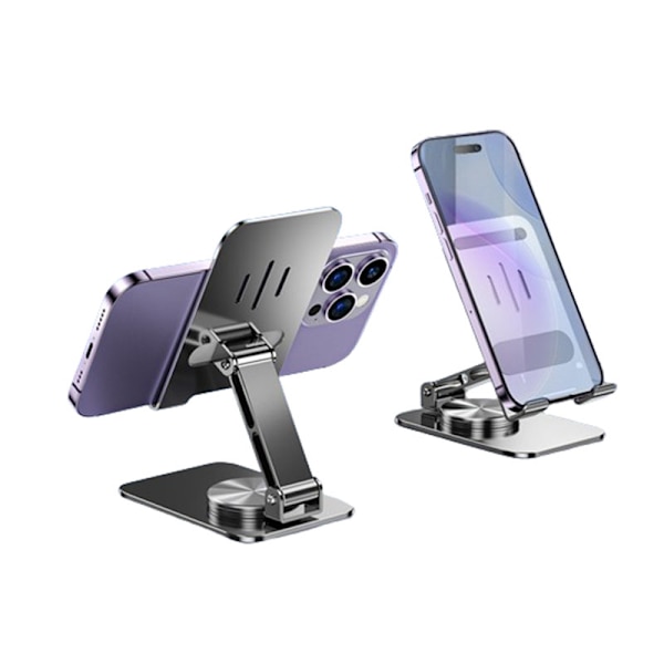K18 aluminiumlegering hopfällbart telefonställ Grå