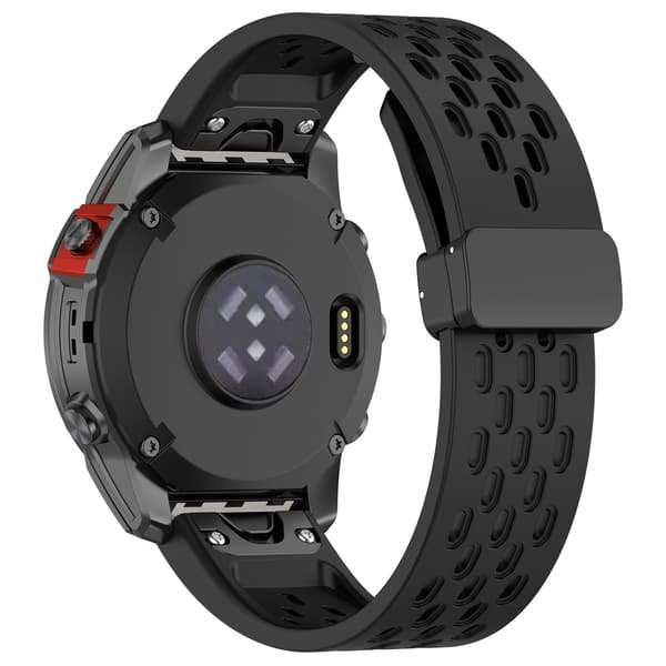 Klockarmband i Silikon för Garmin 20 mm - Vit Black Black