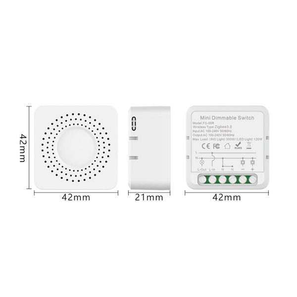 WiFi Smart Dimmer Switch Module - Röststyrning & Timerfunktion