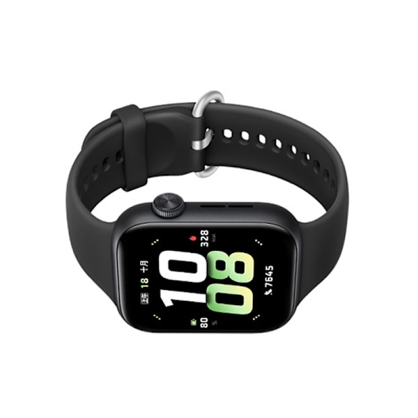 Silikonerem med sølvspænde til smartwatches Sort