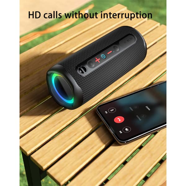 Musta RGB-valo langaton Bluetooth-kaiutin
