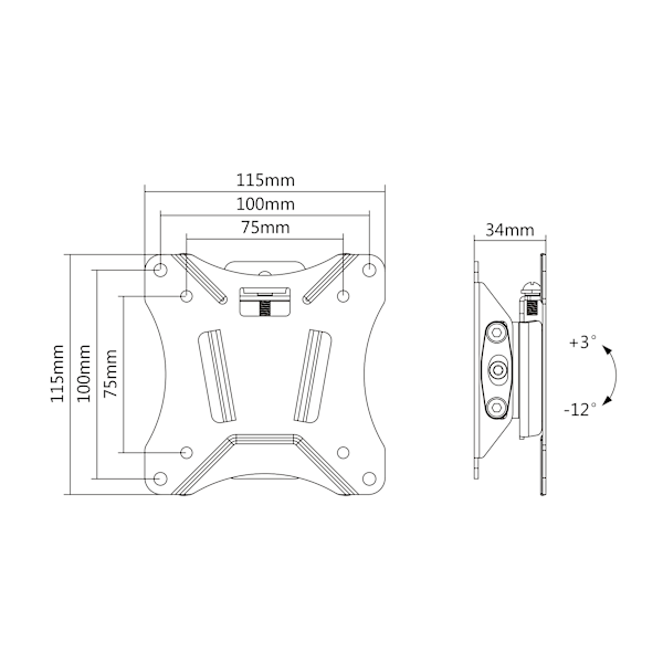 OFFICE Compact and tiltable wall mount for tablets, white