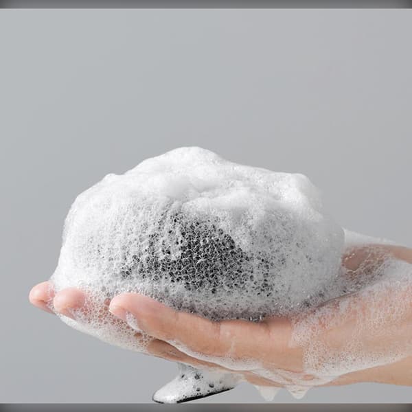 Herrars Badsvamp med Sugkopp - 2-pack: Exfolierande, Löddrande och Masserande Kroppsskrubb Grey Grey