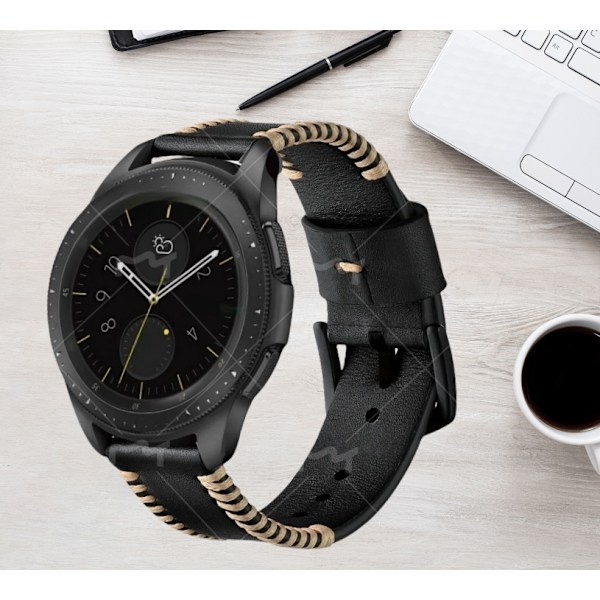 Elegant læderrem til Galaxy Watch3 (41/42mm) - 20mm