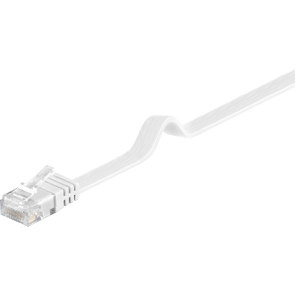 CAT 6 platt patchkabel, U/UTP, vit