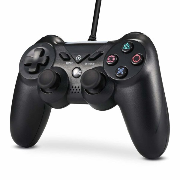 Playstation 4 -ohjain - langallinen PS4-ohjain (musta)