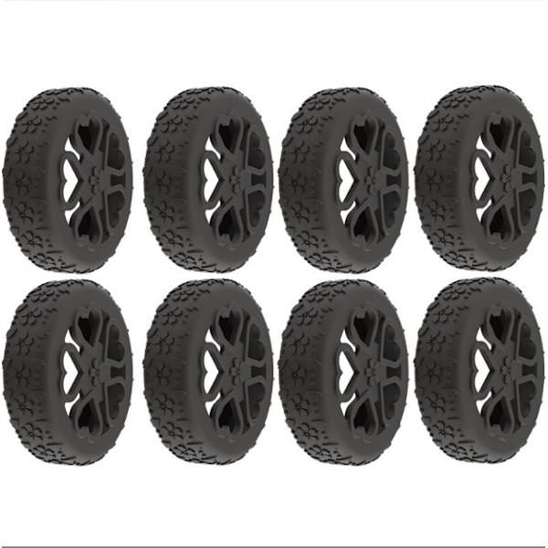 8-pack hjulskydd för resväskor Black Model 1 Black