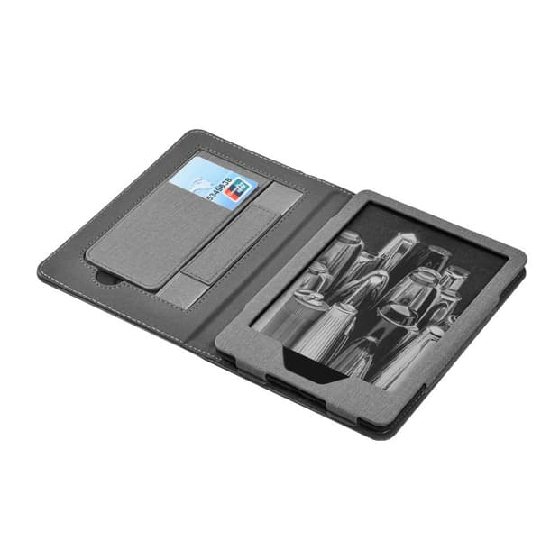 Grått PC-tyg Skyddsfodral Kompatibelt med Kindle Paperwhite 12:e Gen med Handrem & Ställ