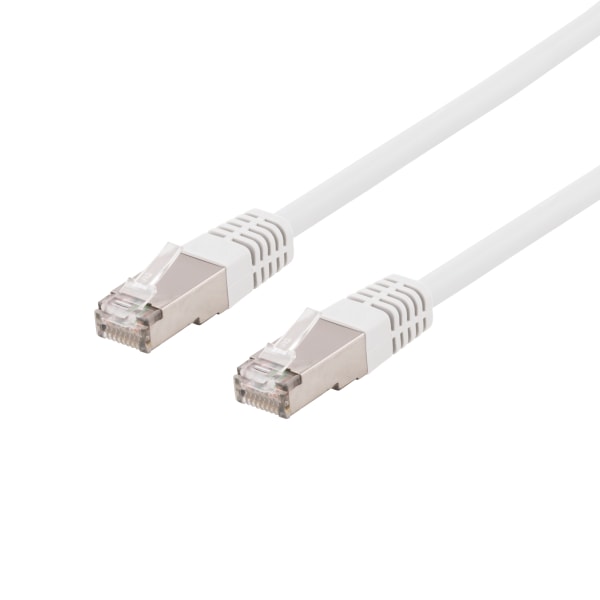 U/FTP Cat6a patch cable, LSZH, 0.3m, white