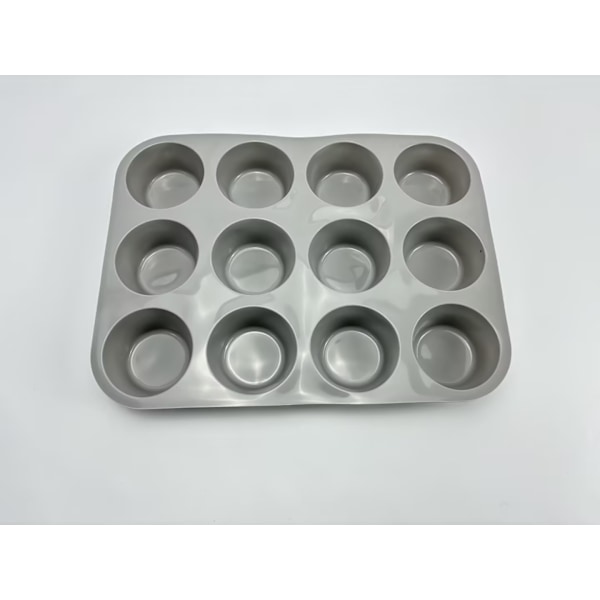 Silikonkakform -  Muffinsform med 12 koppar Grey Grey