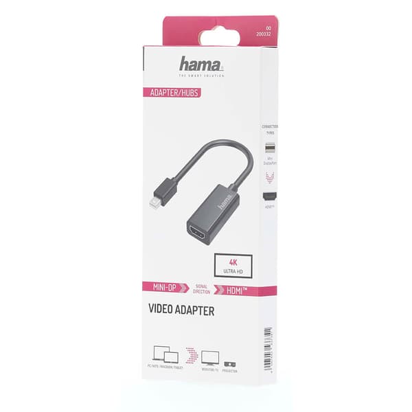 Adapter Mini-DP til HDMI Ultra-HD 4K